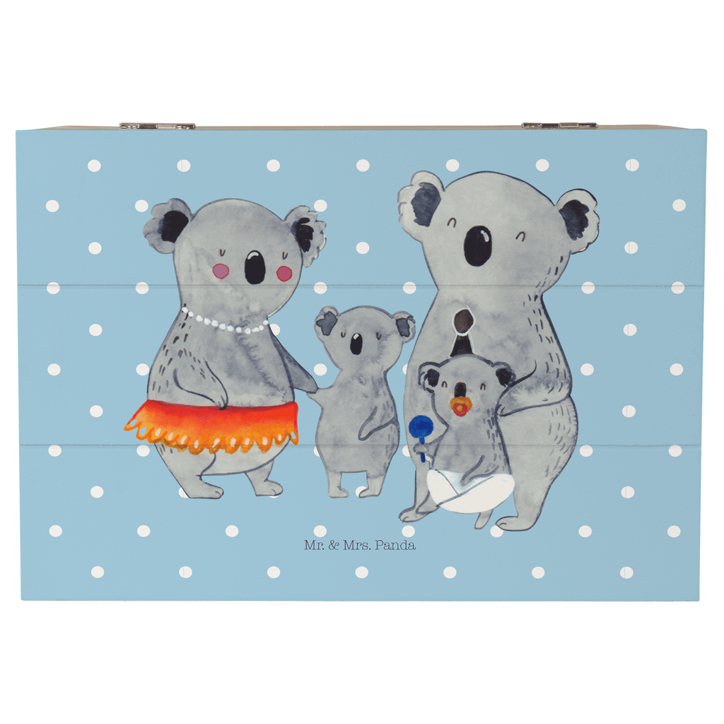 Holzkiste Koala Familie Holzkiste, Kiste, Schatzkiste, Truhe, Schatulle, XXL, Erinnerungsbox, Erinnerungskiste, Dekokiste, Aufbewahrungsbox, Familie, Vatertag, Muttertag, Bruder, Schwester, Mama, Papa, Oma, Opa, Koala, Koalas, Family, Kinder, Geschwister, Familienleben
