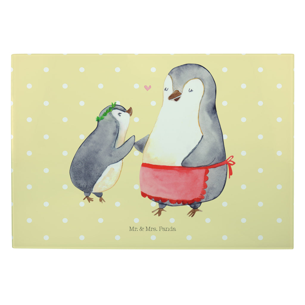 Medium Glas Schneidbrett Pinguin mit Kind Glasschneidebrett, Schneidebrett, Familie, Vatertag, Muttertag, Bruder, Schwester, Mama, Papa, Oma, Opa, Geschenk, Mami, Mutti, Mutter, Geburststag