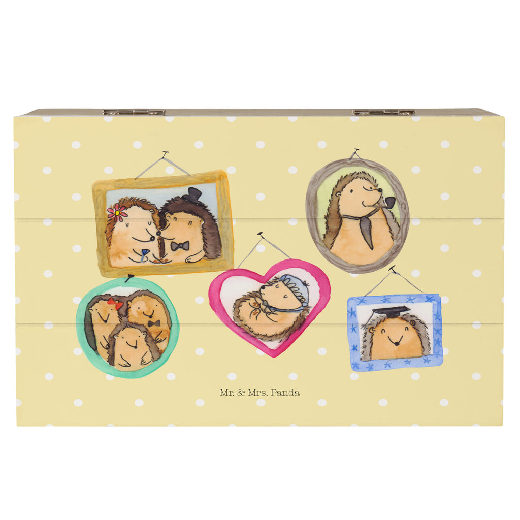 Holzkiste Igel Familie Holzkiste, Kiste, Schatzkiste, Truhe, Schatulle, XXL, Erinnerungsbox, Erinnerungskiste, Dekokiste, Aufbewahrungsbox, Familie, Vatertag, Muttertag, Bruder, Schwester, Mama, Papa, Oma, Opa, Liebe, Igel, Bilder, Zusammenhalt, Glück