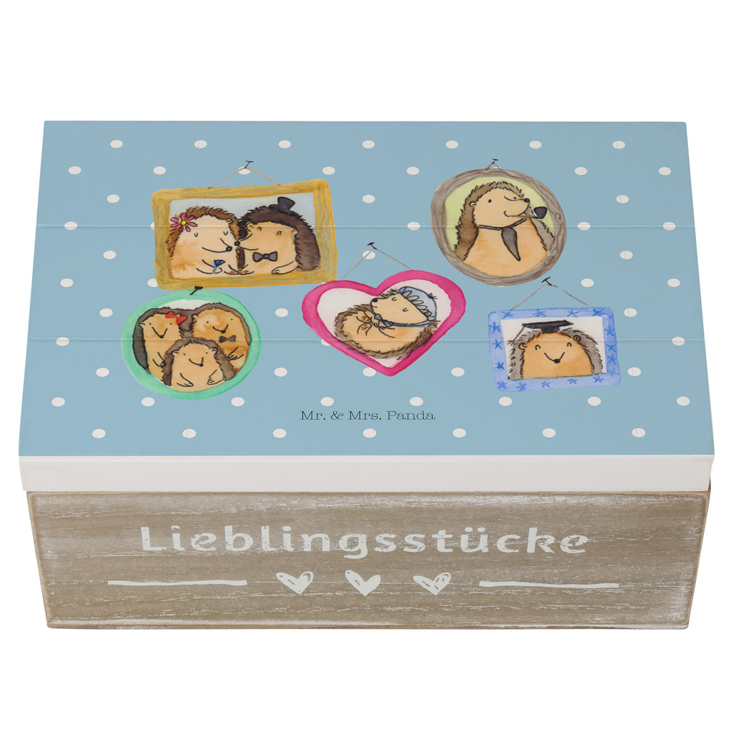 Holzkiste Igel Familie Holzkiste, Kiste, Schatzkiste, Truhe, Schatulle, XXL, Erinnerungsbox, Erinnerungskiste, Dekokiste, Aufbewahrungsbox, Familie, Vatertag, Muttertag, Bruder, Schwester, Mama, Papa, Oma, Opa, Liebe, Igel, Bilder, Zusammenhalt, Glück