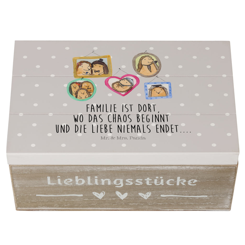 Holzkiste Igel Familie Holzkiste, Kiste, Schatzkiste, Truhe, Schatulle, XXL, Erinnerungsbox, Erinnerungskiste, Dekokiste, Aufbewahrungsbox, Familie, Vatertag, Muttertag, Bruder, Schwester, Mama, Papa, Oma, Opa, Liebe, Igel, Bilder, Zusammenhalt, Glück