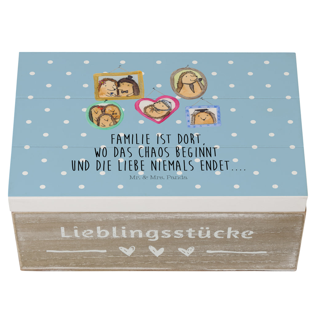 Holzkiste Igel Familie Holzkiste, Kiste, Schatzkiste, Truhe, Schatulle, XXL, Erinnerungsbox, Erinnerungskiste, Dekokiste, Aufbewahrungsbox, Familie, Vatertag, Muttertag, Bruder, Schwester, Mama, Papa, Oma, Opa, Liebe, Igel, Bilder, Zusammenhalt, Glück