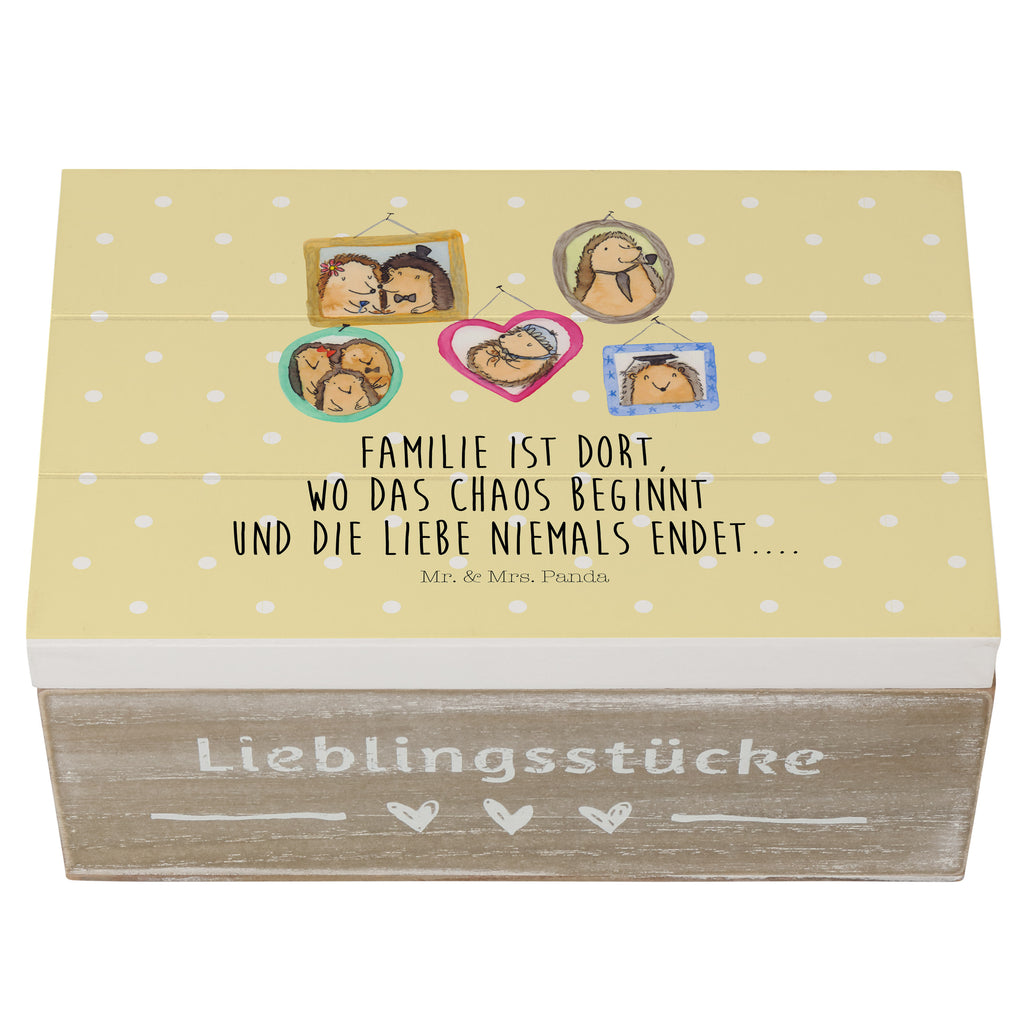 Holzkiste Igel Familie Holzkiste, Kiste, Schatzkiste, Truhe, Schatulle, XXL, Erinnerungsbox, Erinnerungskiste, Dekokiste, Aufbewahrungsbox, Familie, Vatertag, Muttertag, Bruder, Schwester, Mama, Papa, Oma, Opa, Liebe, Igel, Bilder, Zusammenhalt, Glück