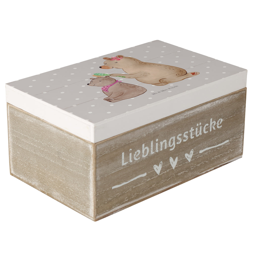 Holzkiste Bär mit Kind Holzkiste, Kiste, Schatzkiste, Truhe, Schatulle, XXL, Erinnerungsbox, Erinnerungskiste, Dekokiste, Aufbewahrungsbox, Familie, Vatertag, Muttertag, Bruder, Schwester, Mama, Papa, Oma, Opa, Geschenk, Mutti, Mutter