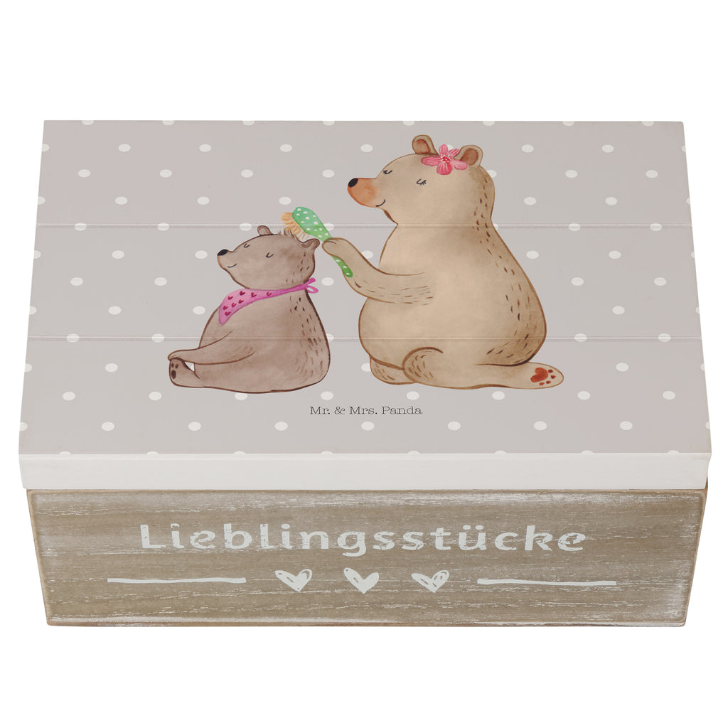 Holzkiste Bär mit Kind Holzkiste, Kiste, Schatzkiste, Truhe, Schatulle, XXL, Erinnerungsbox, Erinnerungskiste, Dekokiste, Aufbewahrungsbox, Familie, Vatertag, Muttertag, Bruder, Schwester, Mama, Papa, Oma, Opa, Geschenk, Mutti, Mutter