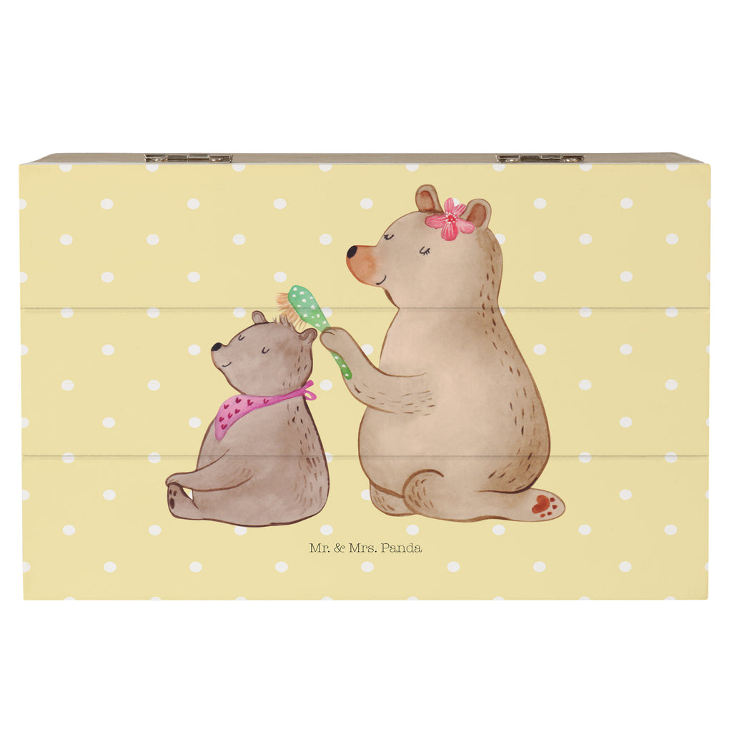 Holzkiste Bär mit Kind Holzkiste, Kiste, Schatzkiste, Truhe, Schatulle, XXL, Erinnerungsbox, Erinnerungskiste, Dekokiste, Aufbewahrungsbox, Familie, Vatertag, Muttertag, Bruder, Schwester, Mama, Papa, Oma, Opa, Geschenk, Mutti, Mutter