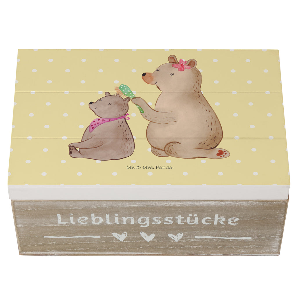 Holzkiste Bär mit Kind Holzkiste, Kiste, Schatzkiste, Truhe, Schatulle, XXL, Erinnerungsbox, Erinnerungskiste, Dekokiste, Aufbewahrungsbox, Familie, Vatertag, Muttertag, Bruder, Schwester, Mama, Papa, Oma, Opa, Geschenk, Mutti, Mutter