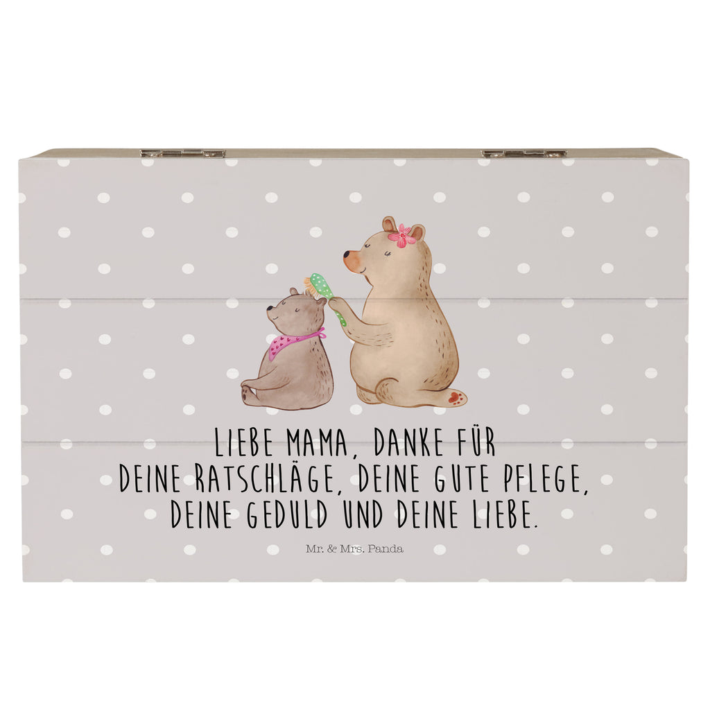 Holzkiste Bär mit Kind Holzkiste, Kiste, Schatzkiste, Truhe, Schatulle, XXL, Erinnerungsbox, Erinnerungskiste, Dekokiste, Aufbewahrungsbox, Familie, Vatertag, Muttertag, Bruder, Schwester, Mama, Papa, Oma, Opa, Geschenk, Mutti, Mutter