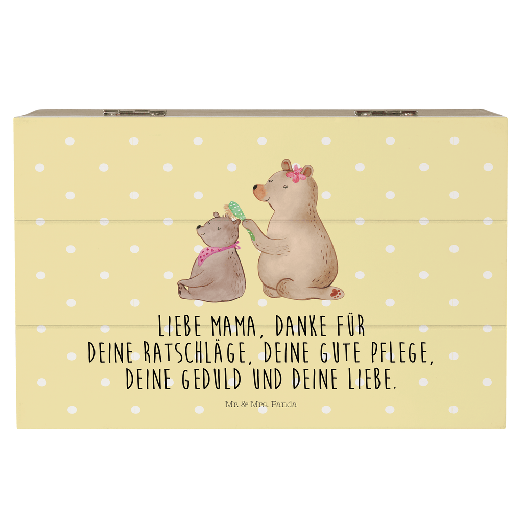 Holzkiste Bär mit Kind Holzkiste, Kiste, Schatzkiste, Truhe, Schatulle, XXL, Erinnerungsbox, Erinnerungskiste, Dekokiste, Aufbewahrungsbox, Familie, Vatertag, Muttertag, Bruder, Schwester, Mama, Papa, Oma, Opa, Geschenk, Mutti, Mutter