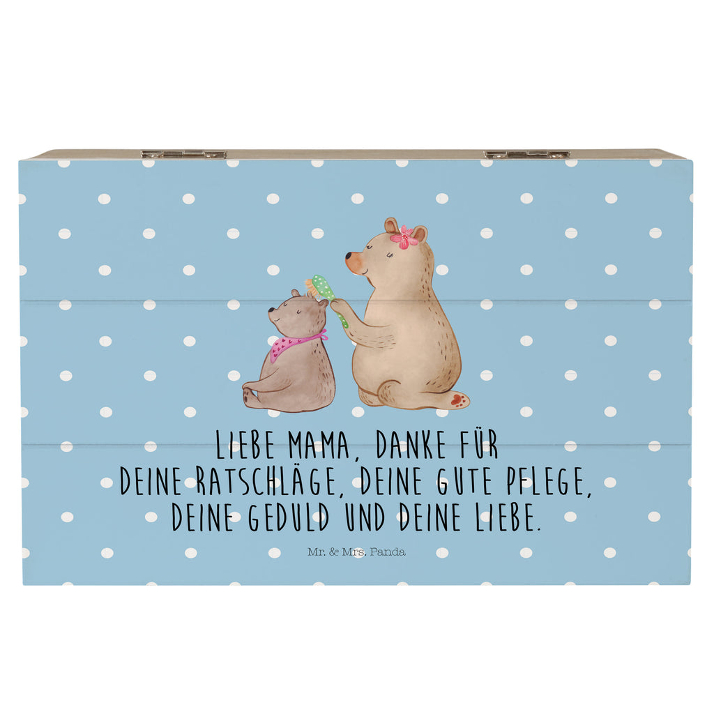 Holzkiste Bär mit Kind Holzkiste, Kiste, Schatzkiste, Truhe, Schatulle, XXL, Erinnerungsbox, Erinnerungskiste, Dekokiste, Aufbewahrungsbox, Familie, Vatertag, Muttertag, Bruder, Schwester, Mama, Papa, Oma, Opa, Geschenk, Mutti, Mutter