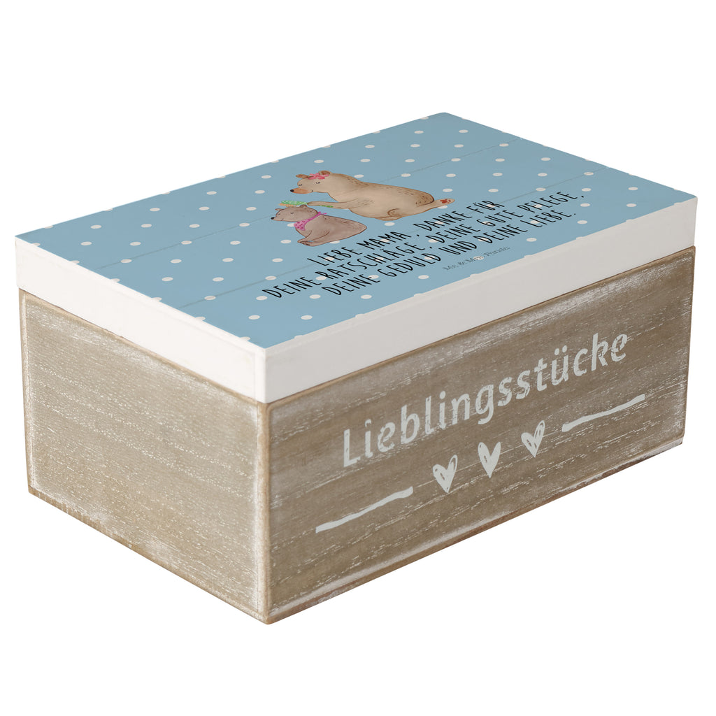 Holzkiste Bär mit Kind Holzkiste, Kiste, Schatzkiste, Truhe, Schatulle, XXL, Erinnerungsbox, Erinnerungskiste, Dekokiste, Aufbewahrungsbox, Familie, Vatertag, Muttertag, Bruder, Schwester, Mama, Papa, Oma, Opa, Geschenk, Mutti, Mutter