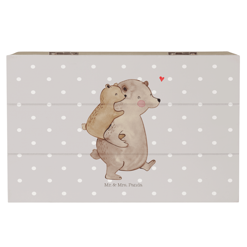 Holzkiste Papa Bär Holzkiste, Kiste, Schatzkiste, Truhe, Schatulle, XXL, Erinnerungsbox, Erinnerungskiste, Dekokiste, Aufbewahrungsbox, Familie, Vatertag, Muttertag, Bruder, Schwester, Mama, Papa, Oma, Opa, Geschenk, Vater, Papi, Vati, Onkel, Geburtstag