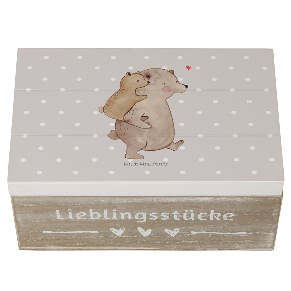 Holzkiste Papa Bär Holzkiste, Kiste, Schatzkiste, Truhe, Schatulle, XXL, Erinnerungsbox, Erinnerungskiste, Dekokiste, Aufbewahrungsbox, Familie, Vatertag, Muttertag, Bruder, Schwester, Mama, Papa, Oma, Opa, Geschenk, Vater, Papi, Vati, Onkel, Geburtstag