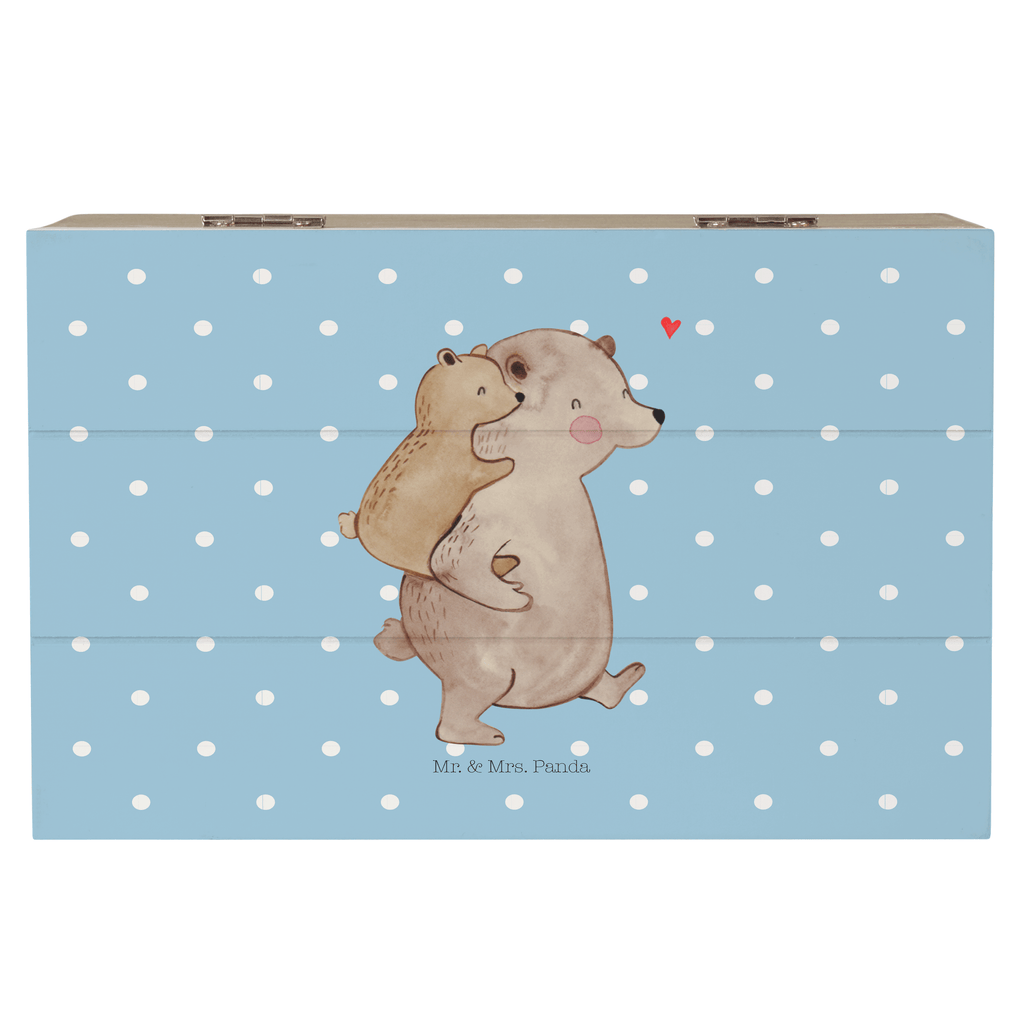 Holzkiste Papa Bär Holzkiste, Kiste, Schatzkiste, Truhe, Schatulle, XXL, Erinnerungsbox, Erinnerungskiste, Dekokiste, Aufbewahrungsbox, Familie, Vatertag, Muttertag, Bruder, Schwester, Mama, Papa, Oma, Opa, Geschenk, Vater, Papi, Vati, Onkel, Geburtstag