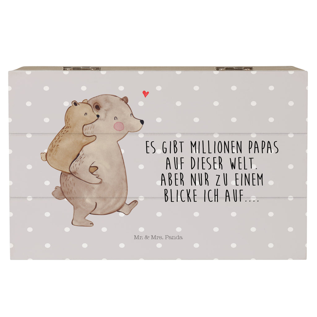 Holzkiste Papa Bär Holzkiste, Kiste, Schatzkiste, Truhe, Schatulle, XXL, Erinnerungsbox, Erinnerungskiste, Dekokiste, Aufbewahrungsbox, Familie, Vatertag, Muttertag, Bruder, Schwester, Mama, Papa, Oma, Opa, Geschenk, Vater, Papi, Vati, Onkel, Geburtstag