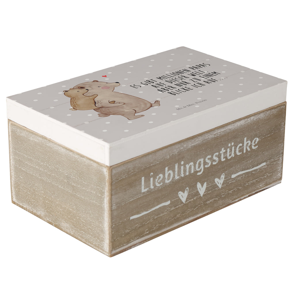Holzkiste Papa Bär Holzkiste, Kiste, Schatzkiste, Truhe, Schatulle, XXL, Erinnerungsbox, Erinnerungskiste, Dekokiste, Aufbewahrungsbox, Familie, Vatertag, Muttertag, Bruder, Schwester, Mama, Papa, Oma, Opa, Geschenk, Vater, Papi, Vati, Onkel, Geburtstag