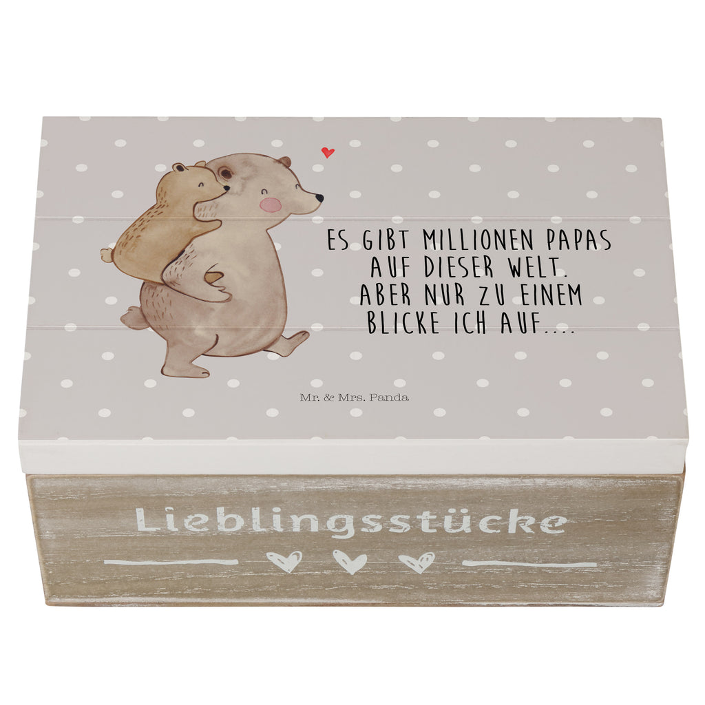 Holzkiste Papa Bär Holzkiste, Kiste, Schatzkiste, Truhe, Schatulle, XXL, Erinnerungsbox, Erinnerungskiste, Dekokiste, Aufbewahrungsbox, Familie, Vatertag, Muttertag, Bruder, Schwester, Mama, Papa, Oma, Opa, Geschenk, Vater, Papi, Vati, Onkel, Geburtstag