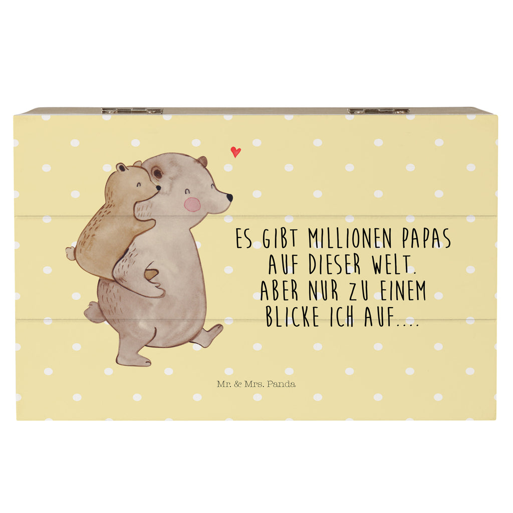Holzkiste Papa Bär Holzkiste, Kiste, Schatzkiste, Truhe, Schatulle, XXL, Erinnerungsbox, Erinnerungskiste, Dekokiste, Aufbewahrungsbox, Familie, Vatertag, Muttertag, Bruder, Schwester, Mama, Papa, Oma, Opa, Geschenk, Vater, Papi, Vati, Onkel, Geburtstag