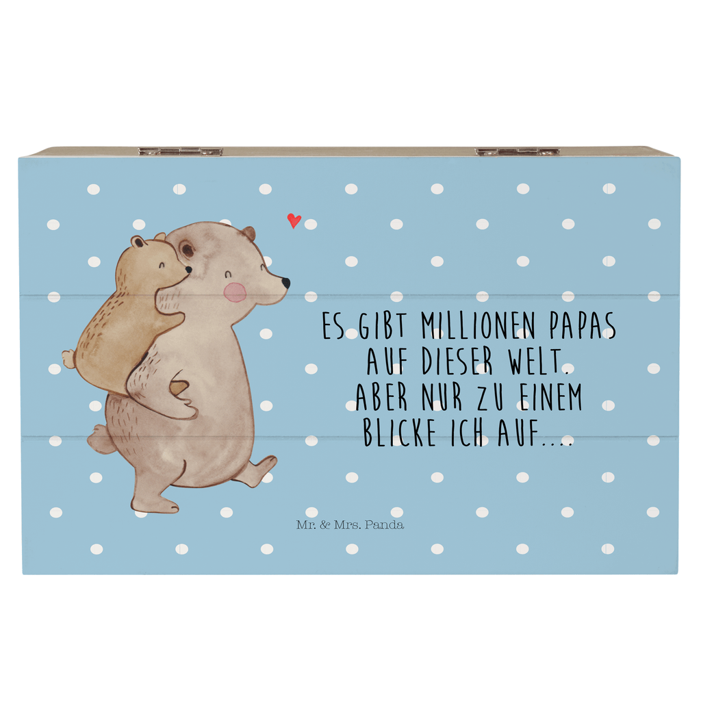 Holzkiste Papa Bär Holzkiste, Kiste, Schatzkiste, Truhe, Schatulle, XXL, Erinnerungsbox, Erinnerungskiste, Dekokiste, Aufbewahrungsbox, Familie, Vatertag, Muttertag, Bruder, Schwester, Mama, Papa, Oma, Opa, Geschenk, Vater, Papi, Vati, Onkel, Geburtstag