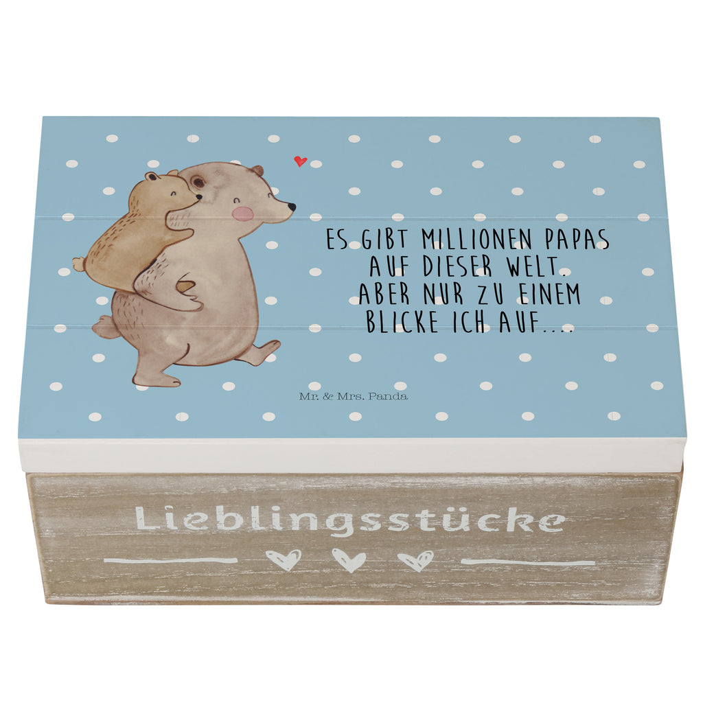Holzkiste Papa Bär Holzkiste, Kiste, Schatzkiste, Truhe, Schatulle, XXL, Erinnerungsbox, Erinnerungskiste, Dekokiste, Aufbewahrungsbox, Familie, Vatertag, Muttertag, Bruder, Schwester, Mama, Papa, Oma, Opa, Geschenk, Vater, Papi, Vati, Onkel, Geburtstag