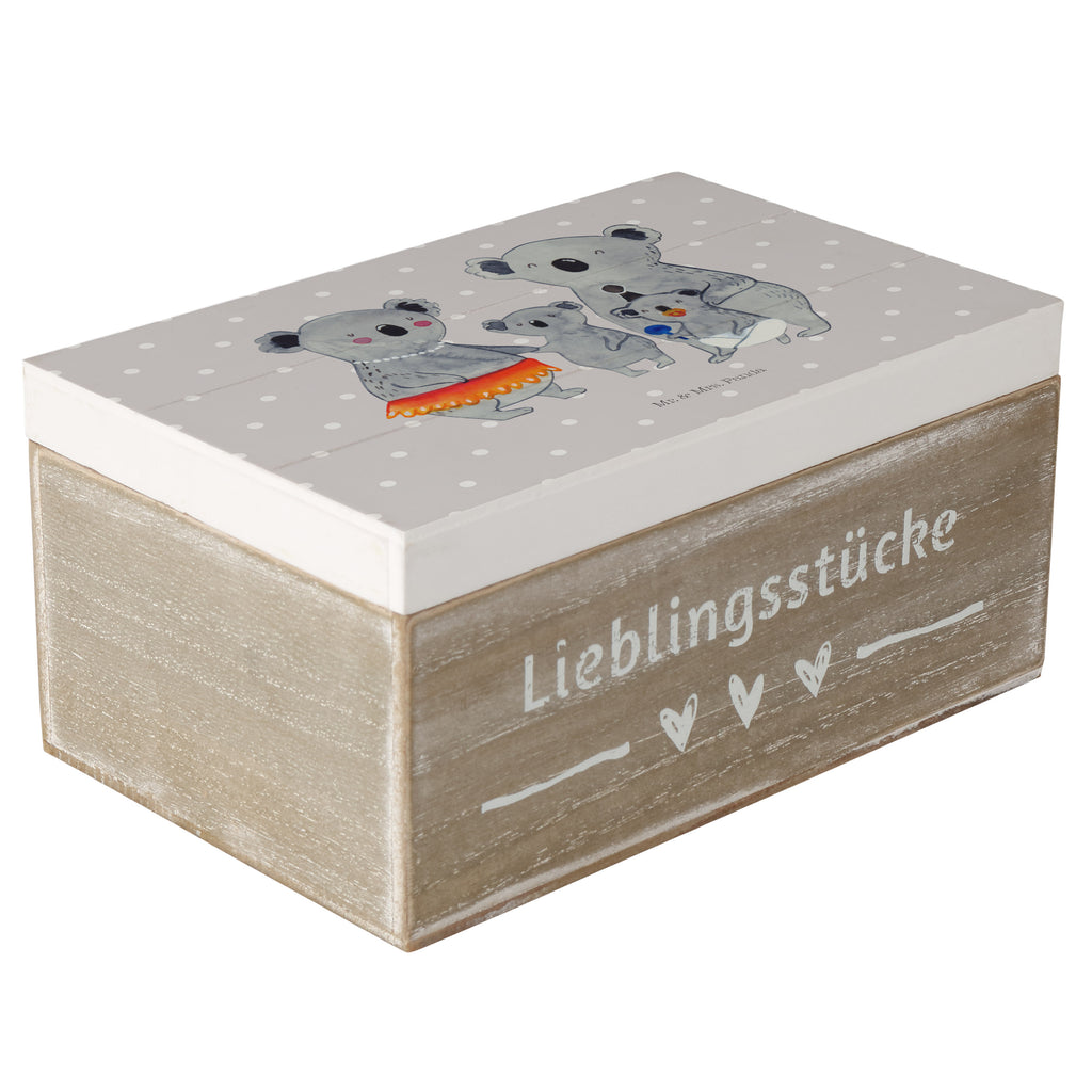 Holzkiste Koala Familie Holzkiste, Kiste, Schatzkiste, Truhe, Schatulle, XXL, Erinnerungsbox, Erinnerungskiste, Dekokiste, Aufbewahrungsbox, Familie, Vatertag, Muttertag, Bruder, Schwester, Mama, Papa, Oma, Opa, Koala, Koalas, Family, Kinder, Geschwister, Familienleben