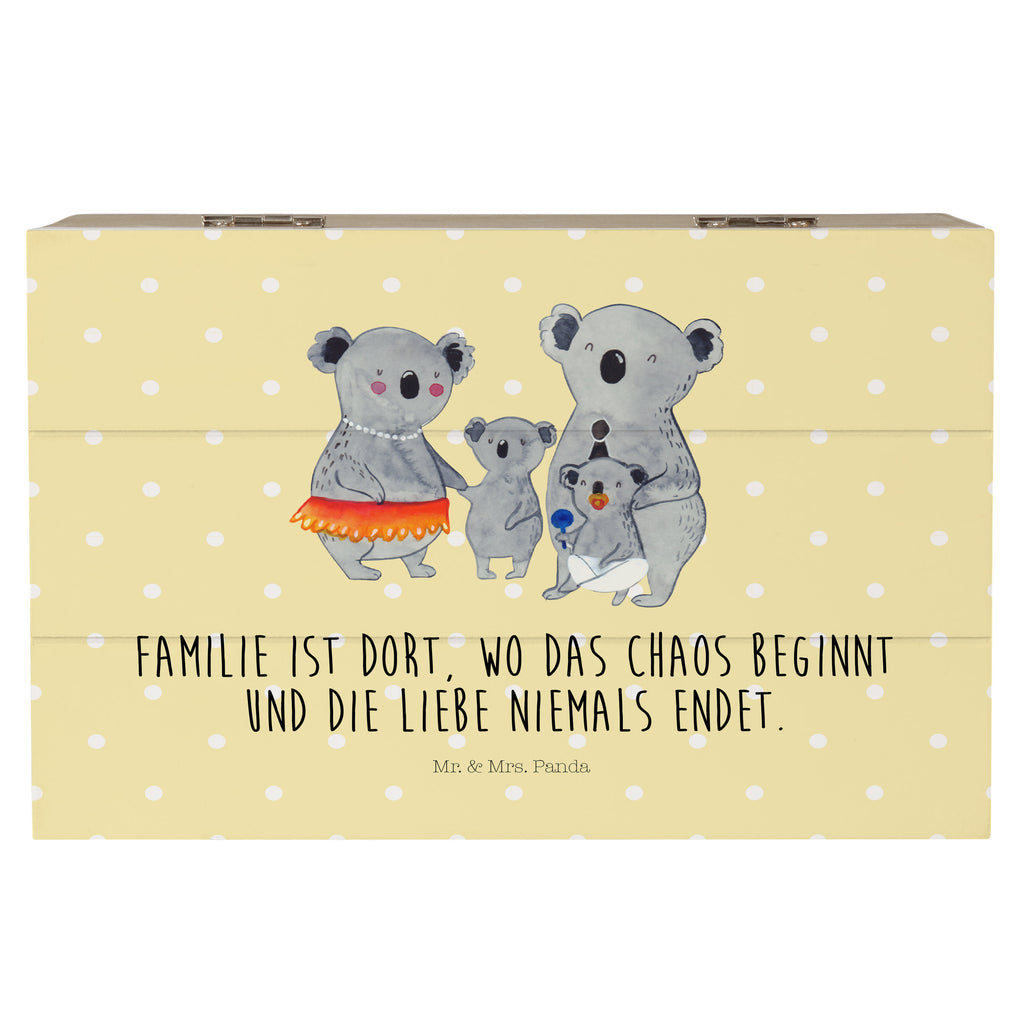 Holzkiste Koala Familie Holzkiste, Kiste, Schatzkiste, Truhe, Schatulle, XXL, Erinnerungsbox, Erinnerungskiste, Dekokiste, Aufbewahrungsbox, Familie, Vatertag, Muttertag, Bruder, Schwester, Mama, Papa, Oma, Opa, Koala, Koalas, Family, Kinder, Geschwister, Familienleben