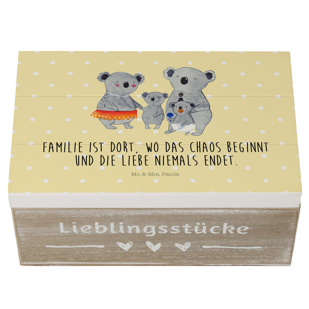 Holzkiste Koala Familie Holzkiste, Kiste, Schatzkiste, Truhe, Schatulle, XXL, Erinnerungsbox, Erinnerungskiste, Dekokiste, Aufbewahrungsbox, Familie, Vatertag, Muttertag, Bruder, Schwester, Mama, Papa, Oma, Opa, Koala, Koalas, Family, Kinder, Geschwister, Familienleben