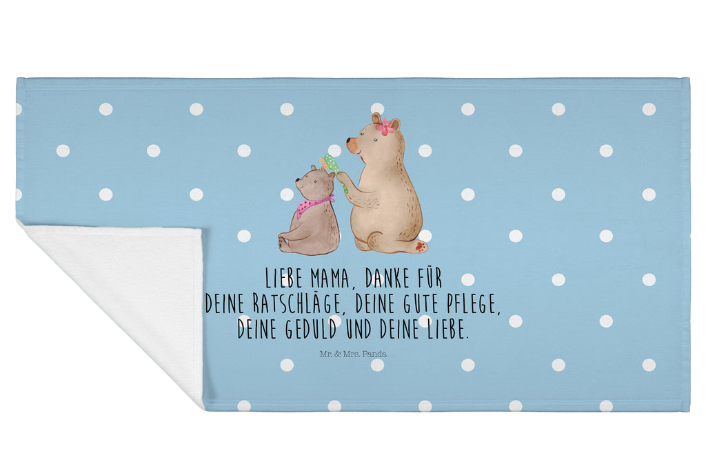 50 x 100 Handtuch Bär mit Kind Handtuch, Badehandtuch, Badezimmer, Handtücher, groß, Kinder, Baby, Familie, Vatertag, Muttertag, Bruder, Schwester, Mama, Papa, Oma, Opa, Geschenk, Mutti, Mutter
