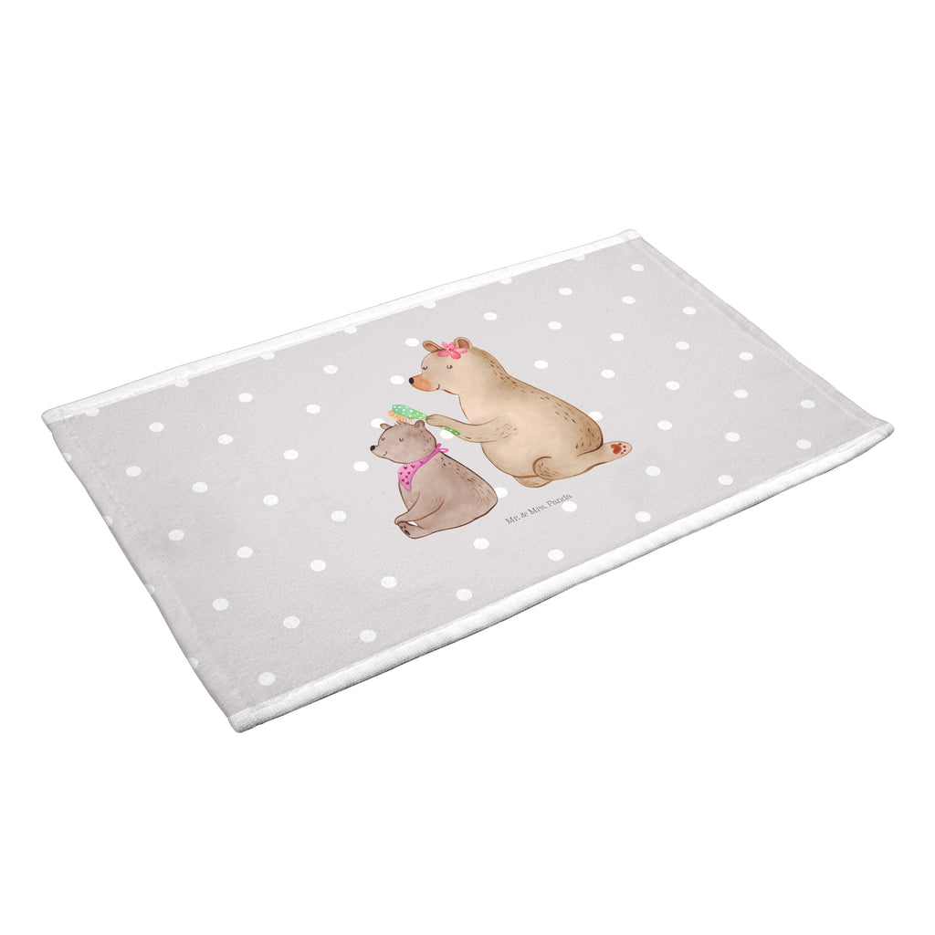 50 x 100 Handtuch Bär mit Kind Handtuch, Badehandtuch, Badezimmer, Handtücher, groß, Kinder, Baby, Familie, Vatertag, Muttertag, Bruder, Schwester, Mama, Papa, Oma, Opa, Geschenk, Mutti, Mutter