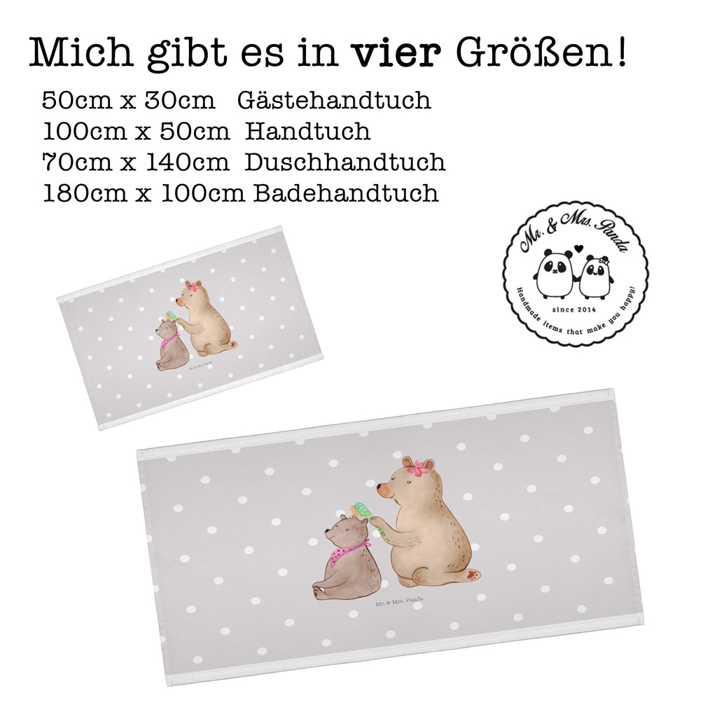50 x 100 Handtuch Bär mit Kind Handtuch, Badehandtuch, Badezimmer, Handtücher, groß, Kinder, Baby, Familie, Vatertag, Muttertag, Bruder, Schwester, Mama, Papa, Oma, Opa, Geschenk, Mutti, Mutter