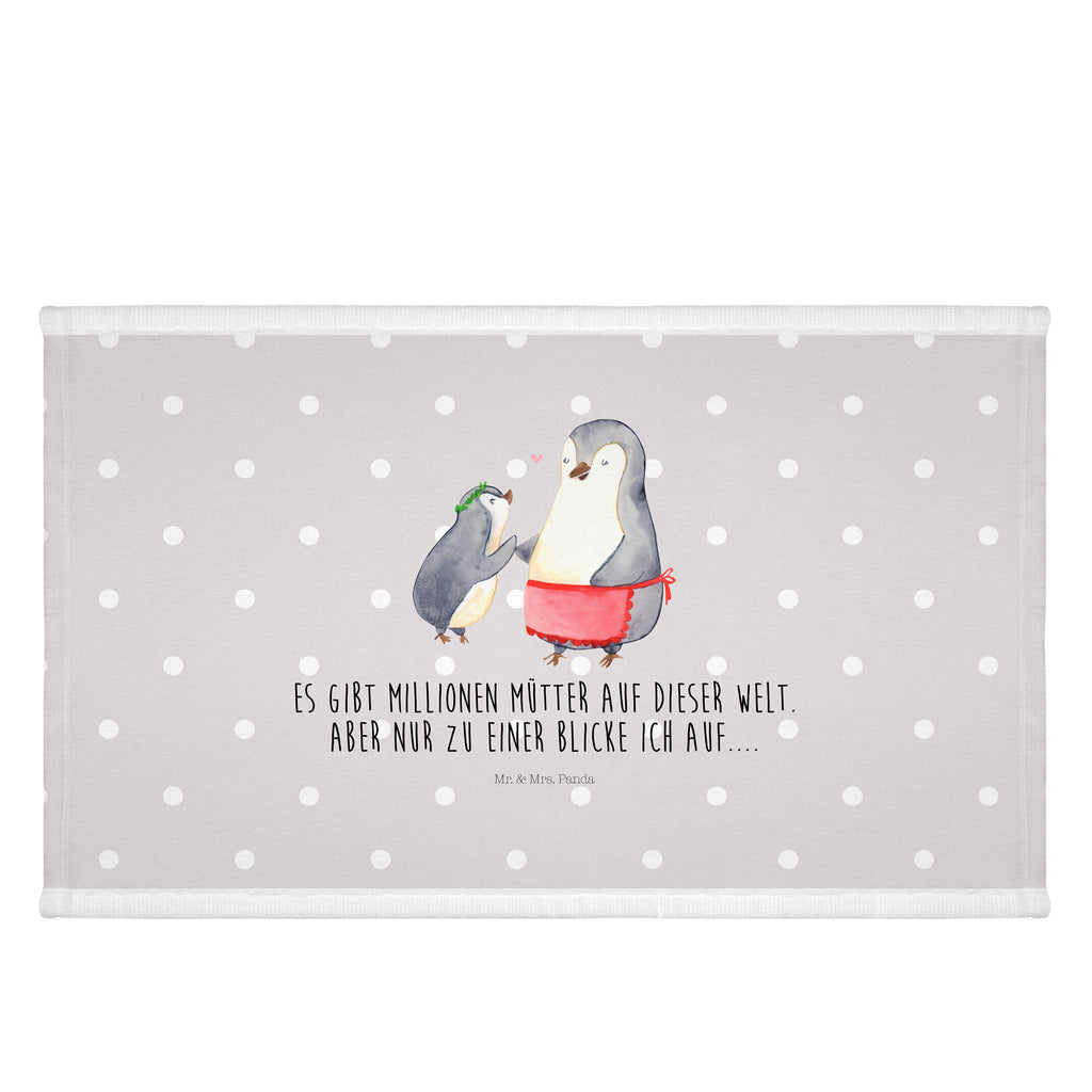 50 x 100 Handtuch Pinguin mit Kind Handtuch, Badehandtuch, Badezimmer, Handtücher, groß, Kinder, Baby, Familie, Vatertag, Muttertag, Bruder, Schwester, Mama, Papa, Oma, Opa, Geschenk, Mami, Mutti, Mutter, Geburststag