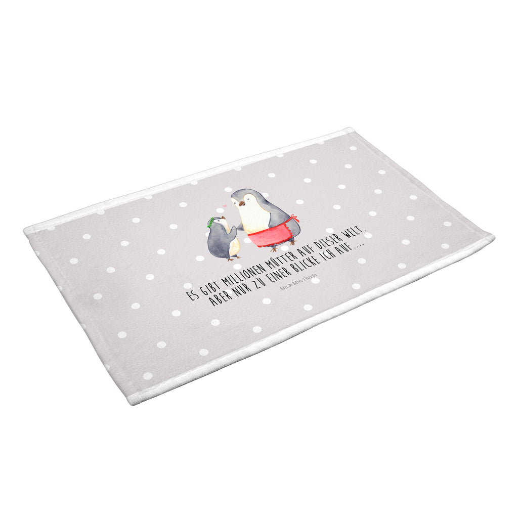 50 x 100 Handtuch Pinguin mit Kind Handtuch, Badehandtuch, Badezimmer, Handtücher, groß, Kinder, Baby, Familie, Vatertag, Muttertag, Bruder, Schwester, Mama, Papa, Oma, Opa, Geschenk, Mami, Mutti, Mutter, Geburststag