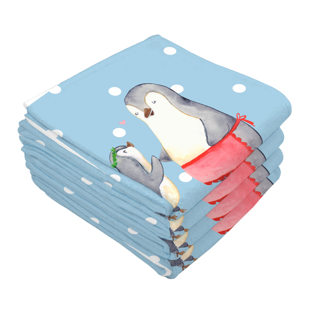 50 x 100 Handtuch Pinguin mit Kind Handtuch, Badehandtuch, Badezimmer, Handtücher, groß, Kinder, Baby, Familie, Vatertag, Muttertag, Bruder, Schwester, Mama, Papa, Oma, Opa, Geschenk, Mami, Mutti, Mutter, Geburststag