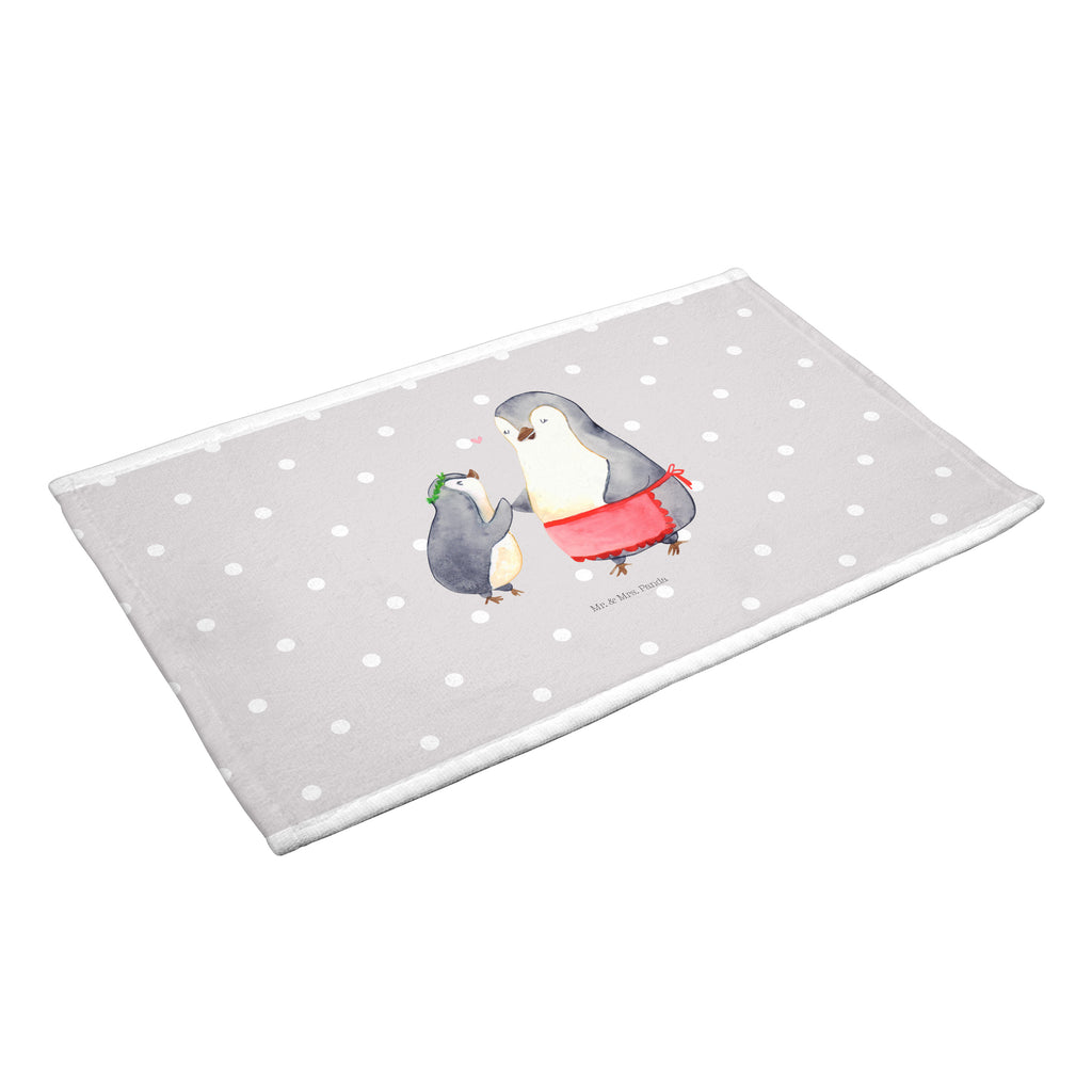 50 x 100 Handtuch Pinguin mit Kind Handtuch, Badehandtuch, Badezimmer, Handtücher, groß, Kinder, Baby, Familie, Vatertag, Muttertag, Bruder, Schwester, Mama, Papa, Oma, Opa, Geschenk, Mami, Mutti, Mutter, Geburststag