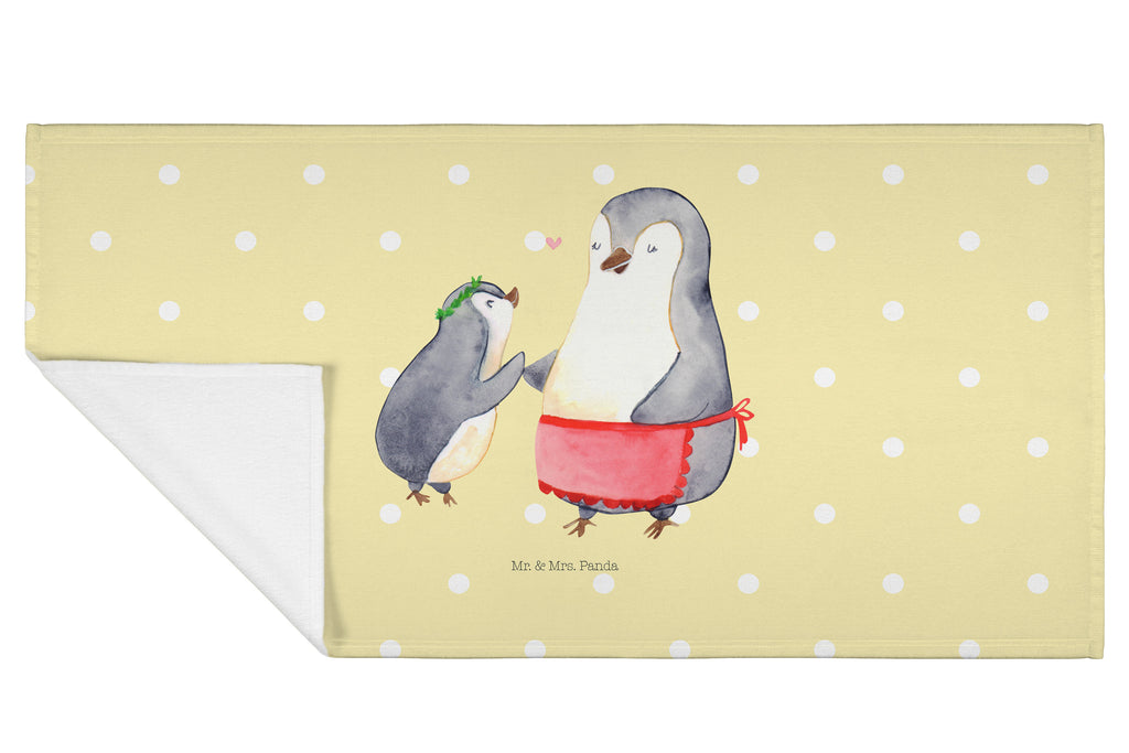 50 x 100 Handtuch Pinguin mit Kind Handtuch, Badehandtuch, Badezimmer, Handtücher, groß, Kinder, Baby, Familie, Vatertag, Muttertag, Bruder, Schwester, Mama, Papa, Oma, Opa, Geschenk, Mami, Mutti, Mutter, Geburststag