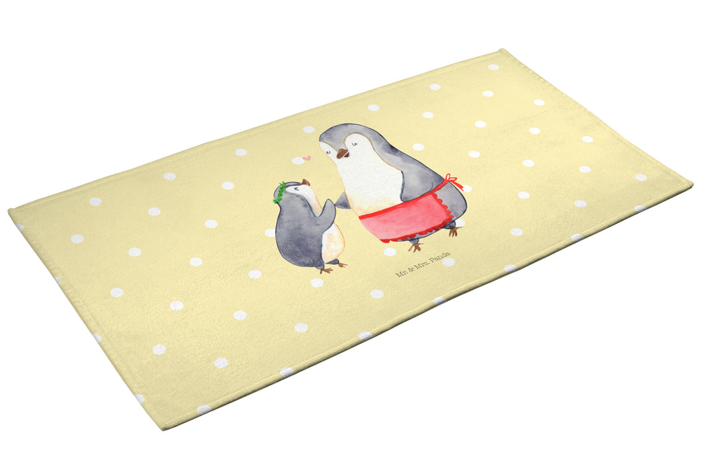 50 x 100 Handtuch Pinguin mit Kind Handtuch, Badehandtuch, Badezimmer, Handtücher, groß, Kinder, Baby, Familie, Vatertag, Muttertag, Bruder, Schwester, Mama, Papa, Oma, Opa, Geschenk, Mami, Mutti, Mutter, Geburststag