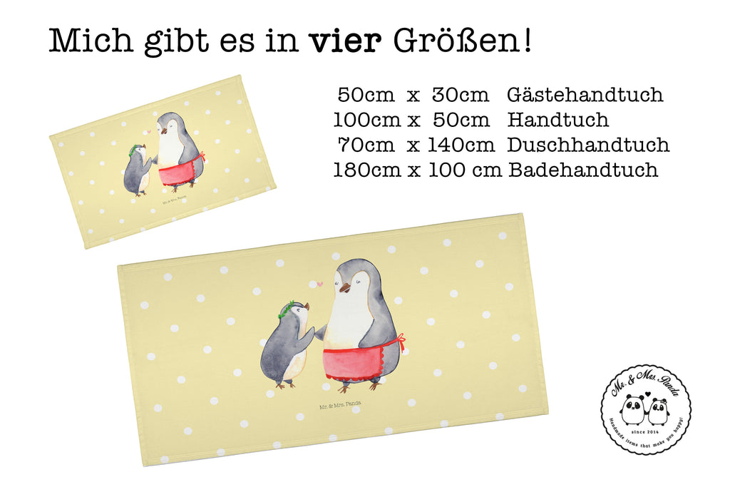 50 x 100 Handtuch Pinguin mit Kind Handtuch, Badehandtuch, Badezimmer, Handtücher, groß, Kinder, Baby, Familie, Vatertag, Muttertag, Bruder, Schwester, Mama, Papa, Oma, Opa, Geschenk, Mami, Mutti, Mutter, Geburststag