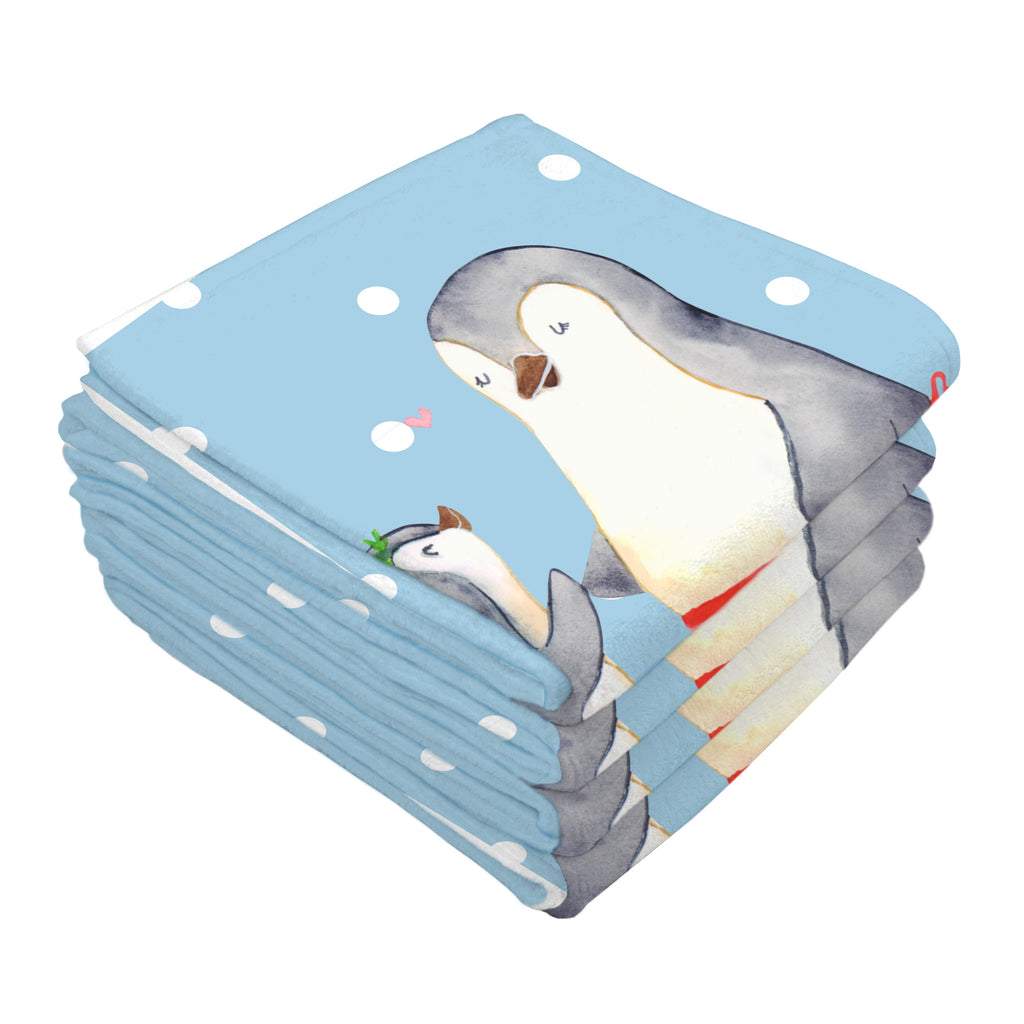 50 x 100 Handtuch Pinguin mit Kind Handtuch, Badehandtuch, Badezimmer, Handtücher, groß, Kinder, Baby, Familie, Vatertag, Muttertag, Bruder, Schwester, Mama, Papa, Oma, Opa, Geschenk, Mami, Mutti, Mutter, Geburststag