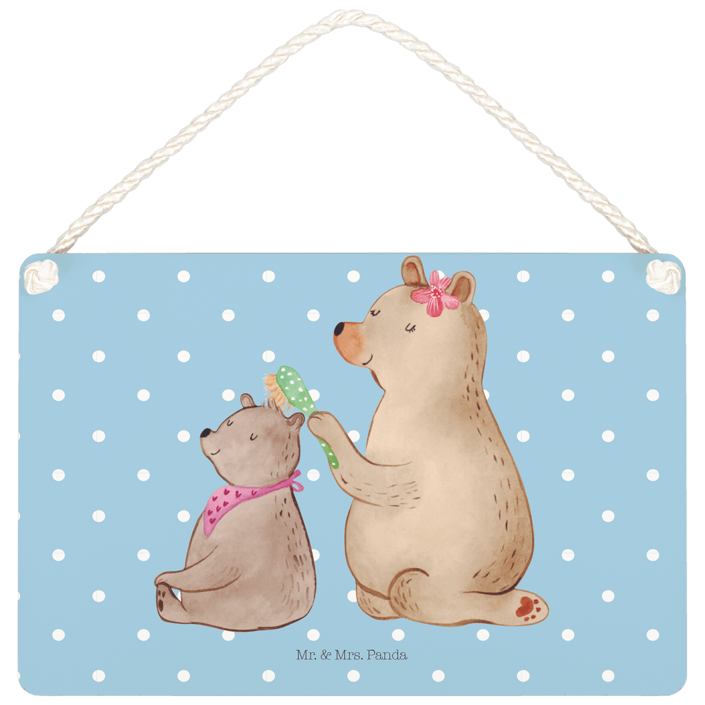 Deko Schild Bär mit Kind Dekoschild, Deko Schild, Schild, Tür Schild, Türschild, Holzschild, Wandschild, Wanddeko, Familie, Vatertag, Muttertag, Bruder, Schwester, Mama, Papa, Oma, Opa, Geschenk, Mutti, Mutter