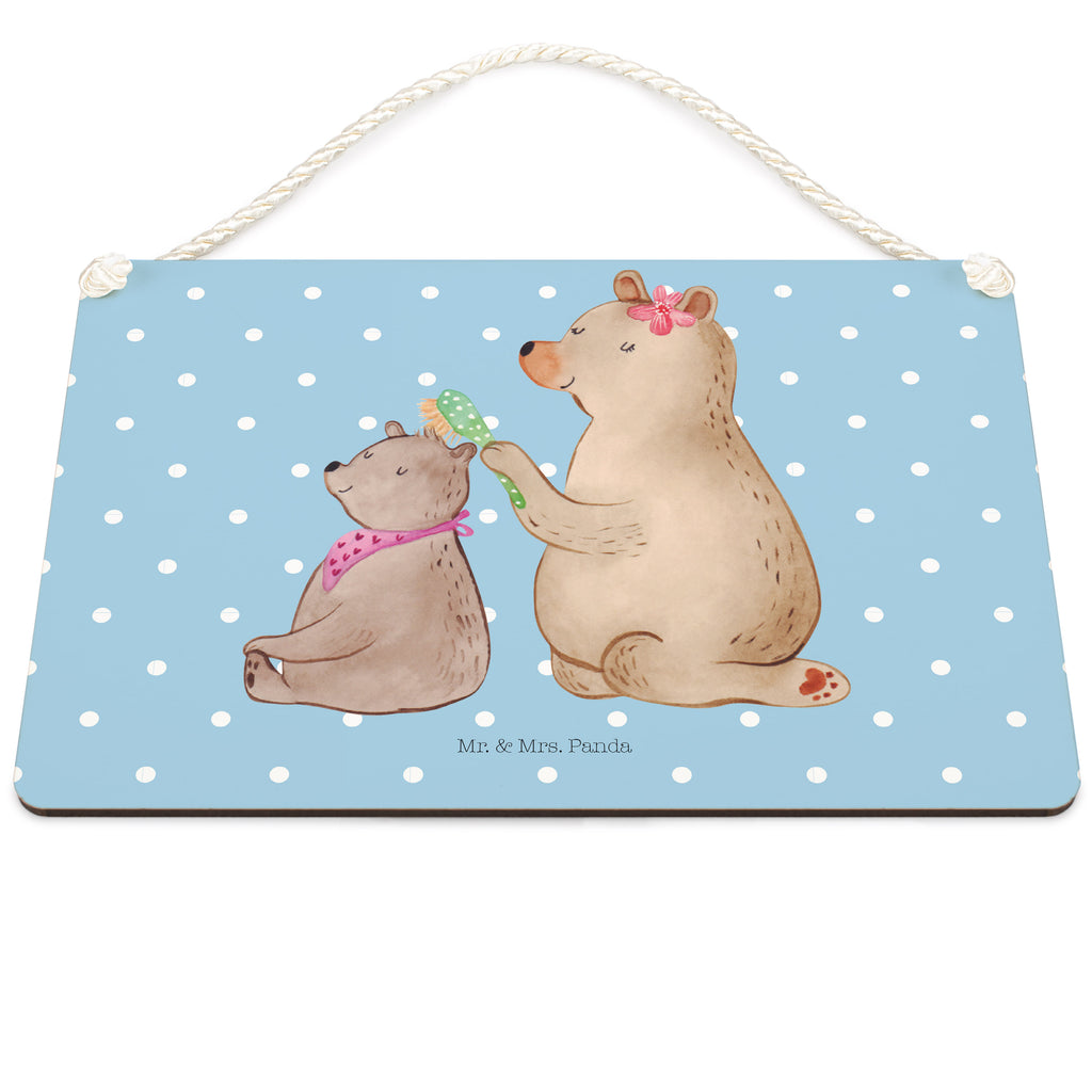 Deko Schild Bär mit Kind Dekoschild, Deko Schild, Schild, Tür Schild, Türschild, Holzschild, Wandschild, Wanddeko, Familie, Vatertag, Muttertag, Bruder, Schwester, Mama, Papa, Oma, Opa, Geschenk, Mutti, Mutter