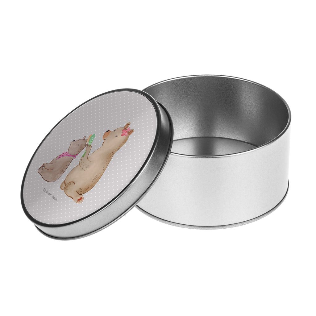 Blechdose rund Bär mit Kind Metalldose, Keksdose, Dose, Vorratsdose, Geschenkbox, Familie, Vatertag, Muttertag, Bruder, Schwester, Mama, Papa, Oma, Opa, Geschenk, Mutti, Mutter