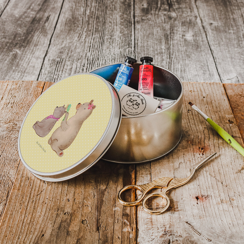 Blechdose rund Bär mit Kind Metalldose, Keksdose, Dose, Vorratsdose, Geschenkbox, Familie, Vatertag, Muttertag, Bruder, Schwester, Mama, Papa, Oma, Opa, Geschenk, Mutti, Mutter