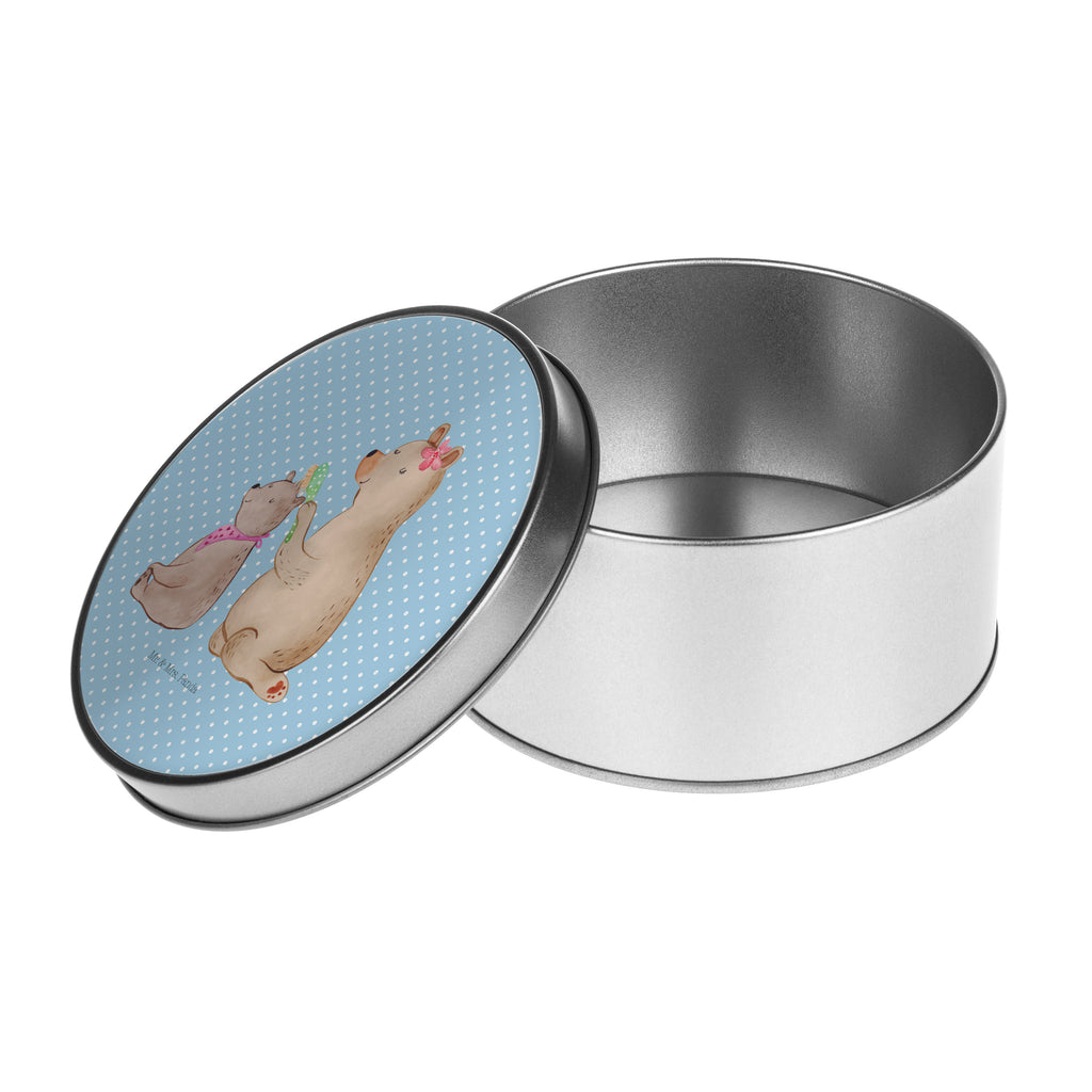 Blechdose rund Bär mit Kind Metalldose, Keksdose, Dose, Vorratsdose, Geschenkbox, Familie, Vatertag, Muttertag, Bruder, Schwester, Mama, Papa, Oma, Opa, Geschenk, Mutti, Mutter
