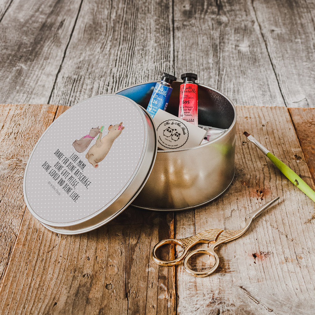 Blechdose rund Bär mit Kind Metalldose, Keksdose, Dose, Vorratsdose, Geschenkbox, Familie, Vatertag, Muttertag, Bruder, Schwester, Mama, Papa, Oma, Opa, Geschenk, Mutti, Mutter