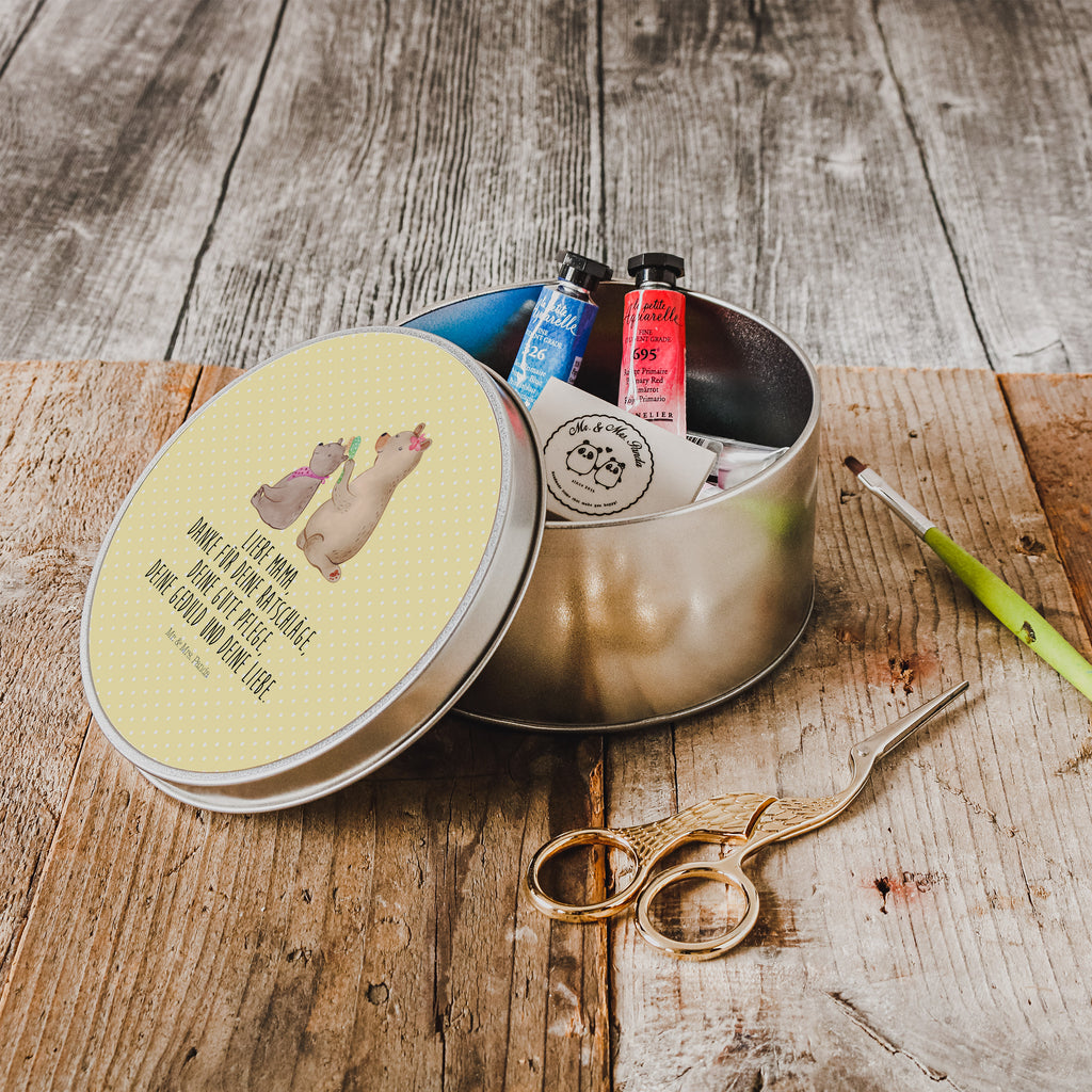 Blechdose rund Bär mit Kind Metalldose, Keksdose, Dose, Vorratsdose, Geschenkbox, Familie, Vatertag, Muttertag, Bruder, Schwester, Mama, Papa, Oma, Opa, Geschenk, Mutti, Mutter