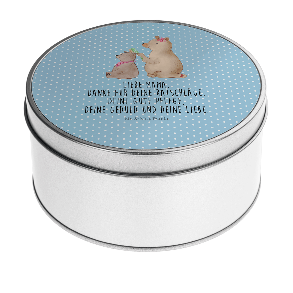 Blechdose rund Bär mit Kind Metalldose, Keksdose, Dose, Vorratsdose, Geschenkbox, Familie, Vatertag, Muttertag, Bruder, Schwester, Mama, Papa, Oma, Opa, Geschenk, Mutti, Mutter
