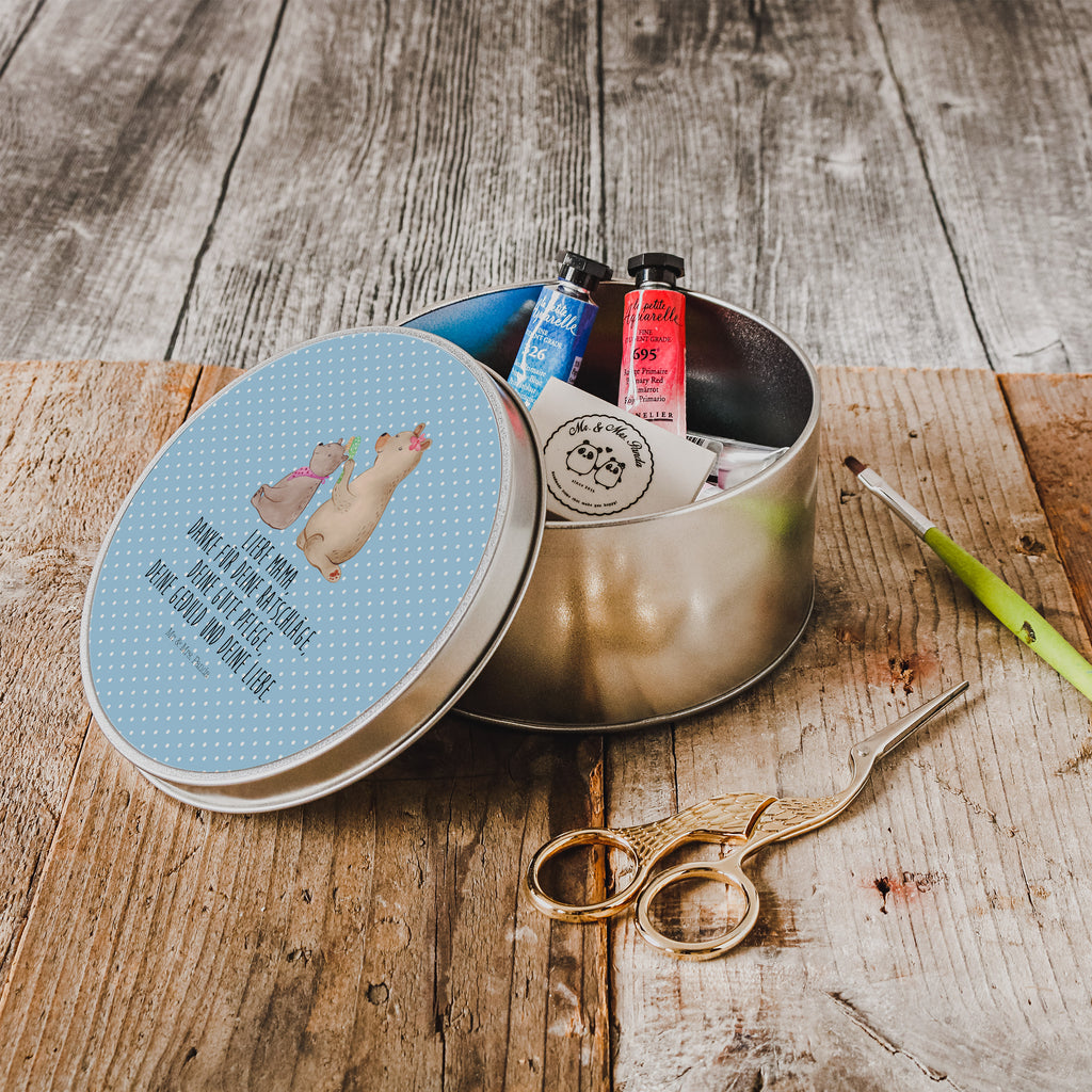 Blechdose rund Bär mit Kind Metalldose, Keksdose, Dose, Vorratsdose, Geschenkbox, Familie, Vatertag, Muttertag, Bruder, Schwester, Mama, Papa, Oma, Opa, Geschenk, Mutti, Mutter