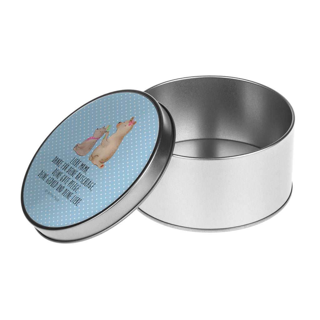 Blechdose rund Bär mit Kind Metalldose, Keksdose, Dose, Vorratsdose, Geschenkbox, Familie, Vatertag, Muttertag, Bruder, Schwester, Mama, Papa, Oma, Opa, Geschenk, Mutti, Mutter