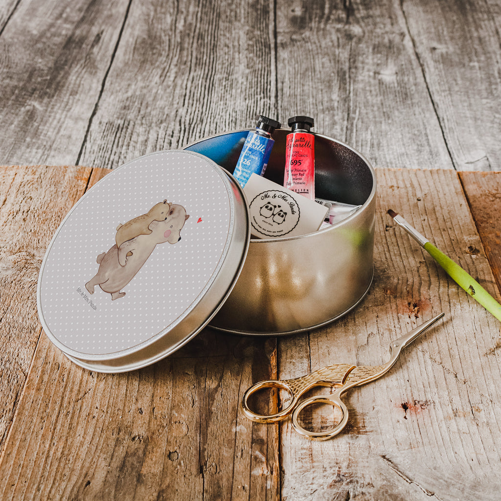 Blechdose rund Papa Bär Metalldose, Keksdose, Dose, Vorratsdose, Geschenkbox, Familie, Vatertag, Muttertag, Bruder, Schwester, Mama, Papa, Oma, Opa, Geschenk, Vater, Papi, Vati, Onkel, Geburtstag