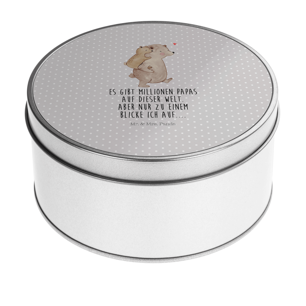 Blechdose rund Papa Bär Metalldose, Keksdose, Dose, Vorratsdose, Geschenkbox, Familie, Vatertag, Muttertag, Bruder, Schwester, Mama, Papa, Oma, Opa, Geschenk, Vater, Papi, Vati, Onkel, Geburtstag